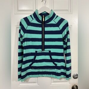 Lilly Pulitzer Half Zip Pullover Sweater Size Small Lightweight Spring Blue